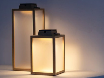 TECK233 - Solar powered teak lantern by Les Jardins® - view 3